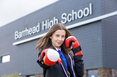 Kickboxer Barrhead High exams 2024