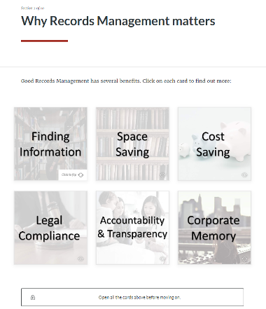 Records Management Training Manual Screen Shot