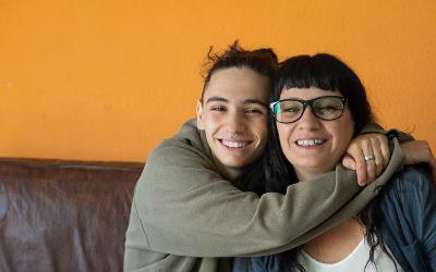 Teen and carer Teen and carer