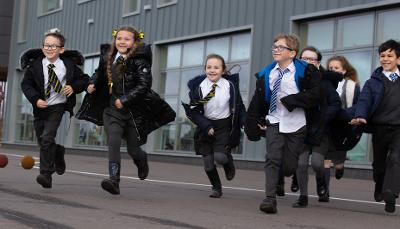 Pupils in playground