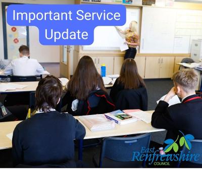 Important service update school graphic