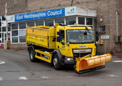 Gritter at Thornliebank Depot